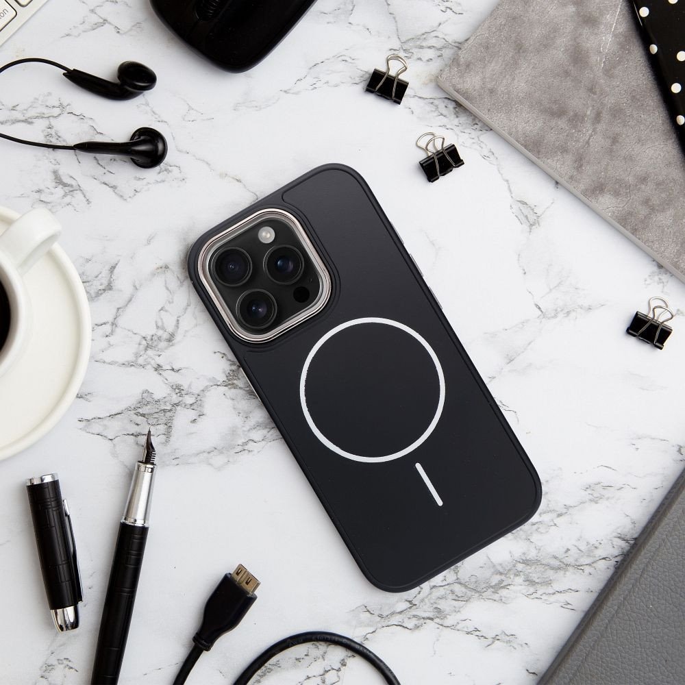Futerał FRAME MAG COVER kompatybilny z MagSafe do IPHONE 16 czarny
