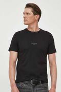 Koszulki męskie - Guess t-shirt bawełniany kolor czarny z aplikacją - miniaturka - grafika 1