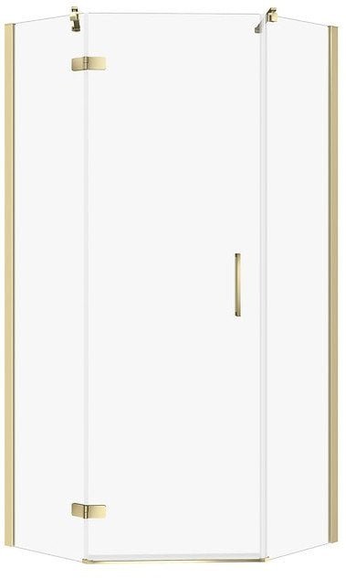 Cersanit Kabina PRYSZNICOWA PIĘCIOKĄTNA CITY ZŁOTA 90X90X195 LEWA TRANS.