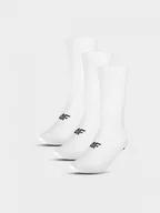 Skarpetki damskie - Damskie skarpetki basic (3-pack) 4F 4FWMM00USOCF279 - białe - miniaturka - grafika 1