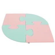 Maty edukacyjne - KiddyMoon Piankowe Puzzle do zabawy Owal różowy-miętowy 4 Zabawka mata - miniaturka - grafika 1