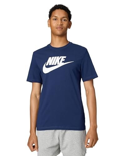 Nike Męski T-shirt M Nsw Tee Icon Futura, granatowy/biały (Midnight Navy/White), 3XL