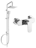 Zestawy prysznicowe - Mexen Tord zestaw prysznicowy natynkowy z deszczownicą i baterią prysznicową Milo, chrom - 71340200-00 - miniaturka - grafika 1