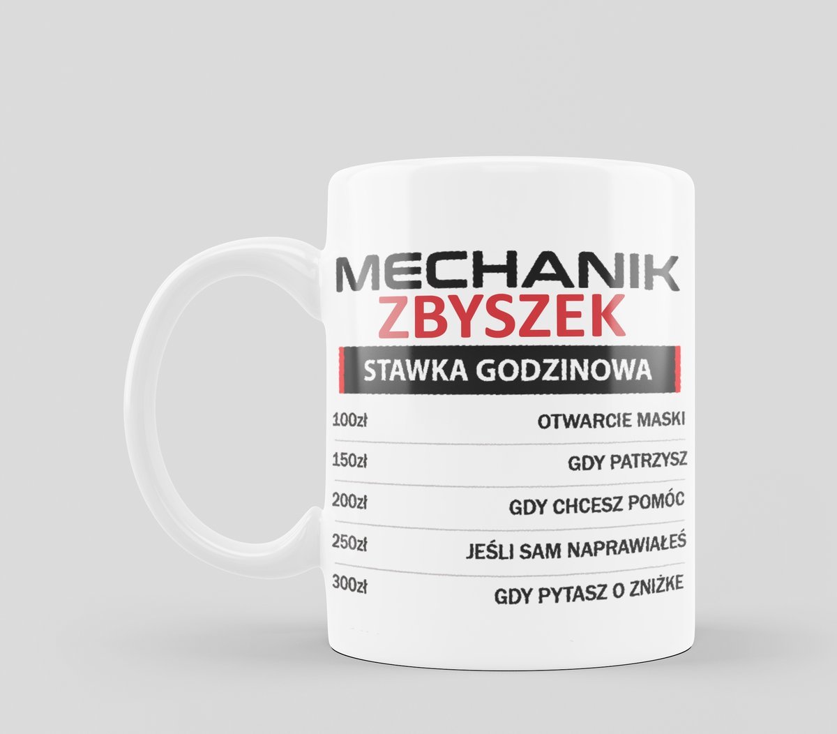 Kubek MECHANIKA + dowolne imię NA PREZENT