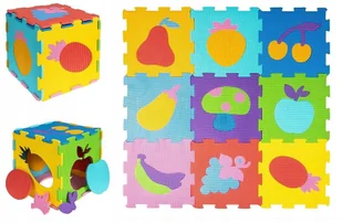 DUŻA MATA PIANKOWA PUZZLE WYJMOWANE OWOCE EDUKACJA - Maty piankowe - miniaturka - grafika 1