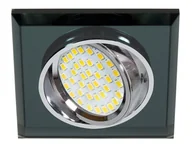 Oprawy, klosze i abażury - Candellux Lighting czarne oczko halogenowe SSU-13 CH/BK 2263809 kwadratowa oprawa do wpuszczenia szklana 2263809 - miniaturka - grafika 1