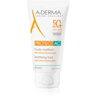 Kremy do twarzy z filtrem - Pierre Fabre A-derma Protect AC fluid matujący z spf 50+ do skóry tłustej i skłonnej do trądziku 40 ml - miniaturka - grafika 1