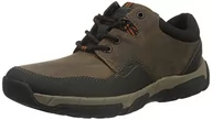 Trampki męskie - Clarks Trampki męskie Walbeck Edge, Brązowa brązowa skóra odporna na warunki atmosferyczne, 39.5 EU - miniaturka - grafika 1
