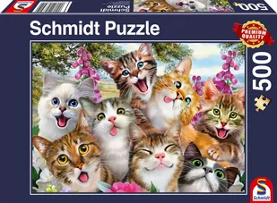 Pq Puzzle 500 el Koty robią selfie Układanka - Puzzle - miniaturka - grafika 1