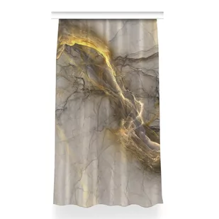 Klasyczna zasłona z nadrukiem Marmur złoty 150x260, Fabricsy - Zasłony - miniaturka - grafika 1