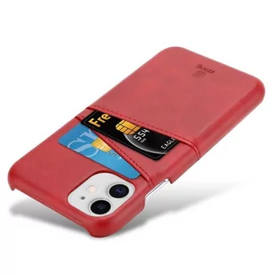 Crong Neat Cover - Etui iPhone 11 Pro z kieszeniami (czerwony) - Etui i futerały do telefonów - miniaturka - grafika 2