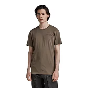 G-STAR RAW Męski T-Shirt Faded RAW Back gr Slim r t, brązowy (Turf C506-273), XS - Koszulki męskie - miniaturka - grafika 1