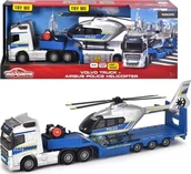 Samoloty i helikoptery - Majorette Majorette Grand Zestaw policyjny ciężarówka Volvo z przyczepą i helikopter - miniaturka - grafika 1