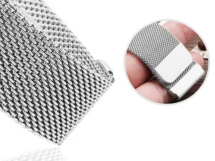 Bransoleta Milanese pasek Alogy stal nierdzewna do smartwatcha 22mm Srebrny - Akcesoria do smartwatchy - miniaturka - grafika 13