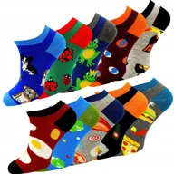 Skarpetki męskie - Skarpetki Stopki Męskie Bawełniane Kolorowe Krótkie Skarpety 10 Par 43/46 - miniaturka - grafika 1