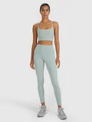 Legginsy - 4F Legginsy treningowe szybkoschnące damskie - zielone L - miniaturka - grafika 1