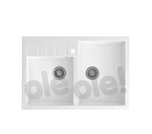 QUADRON Zlew BILL 120 snow white + syfon INOX - Zlewozmywaki - miniaturka - grafika 1