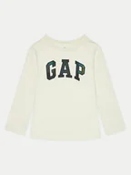 Bluzki damskie - Gap Bluzka 597956-00 Beżowy Regular Fit - miniaturka - grafika 1