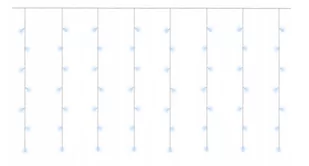 Kurtyna Świetlna Sople Wiszące Led 3 X 3M Zimny - Oświetlenie świąteczne - miniaturka - grafika 1