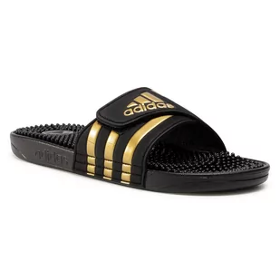 Adidas Klapki adissage EG6517 Core Black/Core Gold/Core Black - Buty sportowe damskie - miniaturka - grafika 1