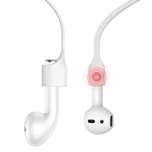 Baseus silikonowy uchwyt opaska pasek do słuchawek AirPods 2 / 1 biały (ARAPPOD-02) - Akcesoria do smartwatchy - miniaturka - grafika 3