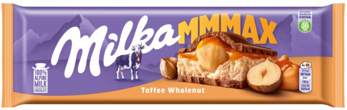 MILKA CZEKOLADA 300G MMMAX TOFFEE WHOLENUT