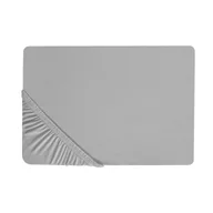 Prześcieradła - Bawełniane Prześcieradło Z Gumką 90 X 200 Cm Szare Hofuf - miniaturka - grafika 1