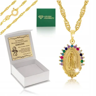 DAMSKI ZŁOTY ŁAŃCUSZEK Z MEDALIKIEM 18K+GRAWER BIERZMOWANIE CHRZEST KOMUNIA - Biżuteria dla dzieci DAMSKI ZŁOTY ŁAŃCUSZEK Z MEDALIKIEM 18K+GRAWER BIERZMOWANIE CHRZEST KOMUNIA - Biżuteria dla dzieci - miniaturka - grafika 1