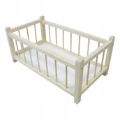 Domki dla lalek - ŁÓŻECZKO DREWNIANE DLA LALEK OD PRODUCENTA NATURALNE NOWOŚĆ !!! - miniaturka - grafika 1