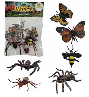 Zestaw Owady Insekty Robaki 6 Sztuk Pająk Mrówka Motyl Pszczoła - Figurki dla dzieci Zestaw Owady Insekty Robaki 6 Sztuk Pająk Mrówka Motyl Pszczoła - Figurki dla dzieci - miniaturka - grafika 1