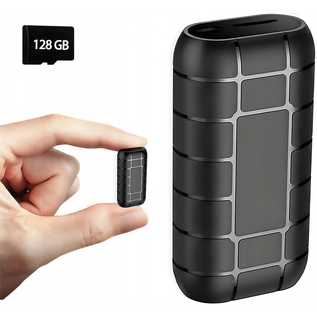 Rejestrator dźwięku podsłuch najdłuższy czas nagrywania 500h 20 dni 128GB