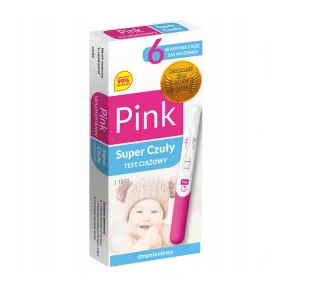 HYDREX DIAGNOSTICS SP. Z O.O.SP.K. HYDREX DIAGNOSTICS SP Z O.O.SP.K DOMOWE LABOLATORIUM PINK EXPRESS SUPER CZUŁY Test ciążowy 1 szt 9086217 - Testy ciążowe i diagnostyczne - miniaturka - grafika 2