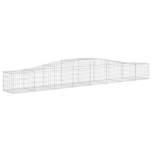 VIDAXL Kosze gabionowe, 8 szt, 400x50x40/60 cm, galwanizowane żelazo - Ogrodzenia - miniaturka - grafika 4