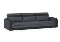Sofy i kanapy - Kanapa sofa  3 os z funkcją spania sprężyny bonell CONDI szary/czarny - miniaturka - grafika 1