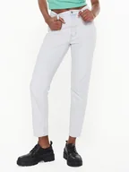 Spodnie damskie - Calvin Klein Jeans Jeansy J20J220859 Biały Mom Fit - miniaturka - grafika 1