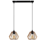 Lampy sufitowe - Żyrandol na lince BERGO 2xE27/60W/230V czarny - miniaturka - grafika 1