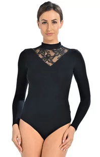 Czarne body damskie z długim rękawem Elli, Kolor czarny, Rozmiar L, Teyli - Primodo.com - Body - miniaturka - grafika 1