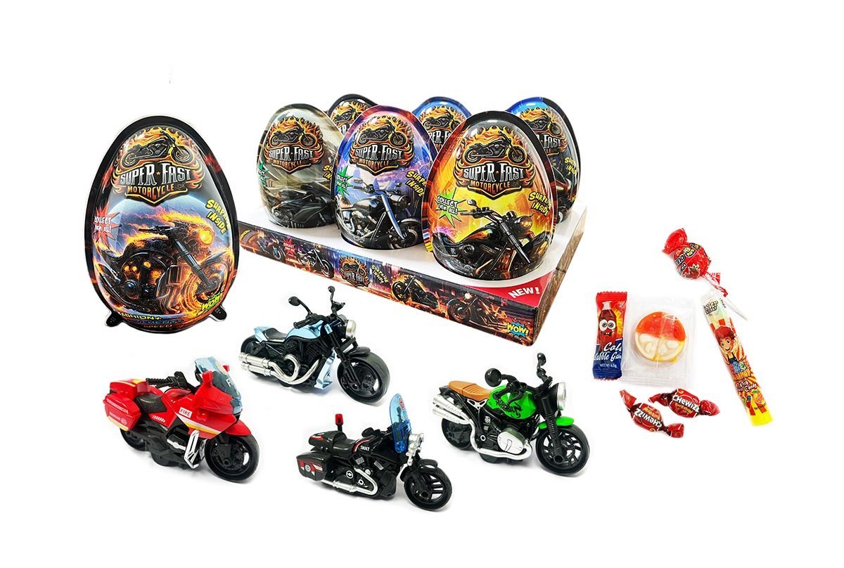 JAJKO17,5 CM XXXL SUPER SZYBKIE MOTOCYKLOWE 6X25G
