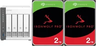Serwery plików NAS i macierze dyskowe - Serwer plików Qnap TS-433-4G + 2x Seagate IronWolf 2TB ST2000VN003 - miniaturka - grafika 1
