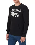Bluzy męskie - Lonsdale Bluza męska Kersbrook, czarny/ecru, XXL - miniaturka - grafika 1