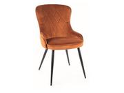 Krzesła - Krzesło tapicerowane welurem LOTUS VELVET cynamonowe SIGNAL - miniaturka - grafika 1