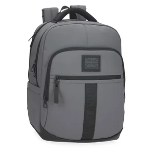 Pepe Jeans Hoxton Plecak na laptopa z podwójną komorą na laptopa 15,6 cala szary 30 x 42 x 14,5 cm poliester i PU 18,27 l by Joumma Bags, Szary, Talla única, dwukomorowy plecak na laptopa - Torby na laptopy - miniaturka - grafika 1