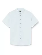 Koszule męskie - bugatti Męska koszula 9450-38550 z kołnierzem button-down, jasnoniebieska-320, regularna, Jasnoniebieski-320, L - miniaturka - grafika 1