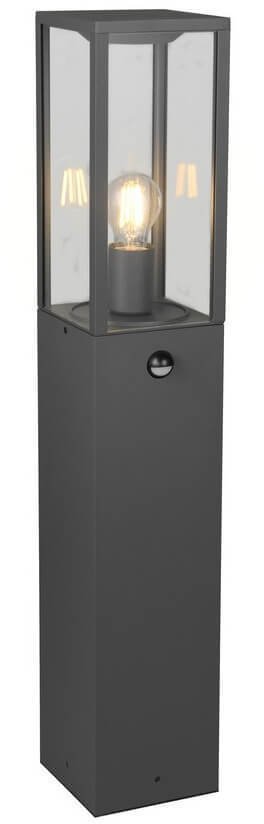 Trio Słupek ogrodowy KORIEL DL142401869 z czujnikiem ruchu IP44 antracyt