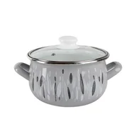 Garnki - Garnek emaliowany pyza AUTUMN szary pokrywka 20 cm 4,2 l - miniaturka - grafika 1