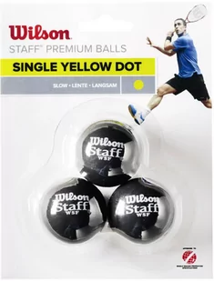 Wilson 3-Pack 1 kropka żółta WRT618300 - Squash - miniaturka - grafika 1