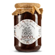 Miód - Miód naturalny nektarowy DUŻY z kakao i orzechami włoskimi czekoladowy 1,2kg - miniaturka - grafika 1