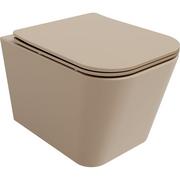 Miski WC - Mexen Teo Miska Wc Rimless Z Deską Wolnoopadającą Slim, Duroplast, Cappuccino Mat - 30854064 - miniaturka - grafika 1