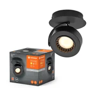 Lampy ścienne - LEDVANCE Reflektor ścienny LED Venus, 3000 K, wyłącznik, czarny - miniaturka - grafika 1