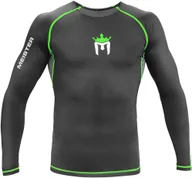 Kimona, stroje i obuwie - KOSZULKA SPORTOWA TERMOAKTYWNA RASH GUARD MMA BJJ Z DŁUGIM RĘKAWEM ROZM S - miniaturka - grafika 1